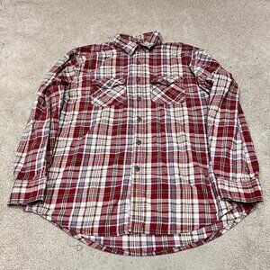 Timberland Button Down Shirt Men’s Multicolored Plaid Long Sleeve Size Large